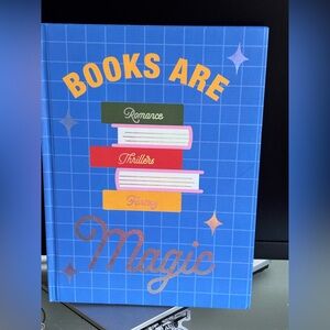 Blue 'Books Are Magic' Hardcover Notebook